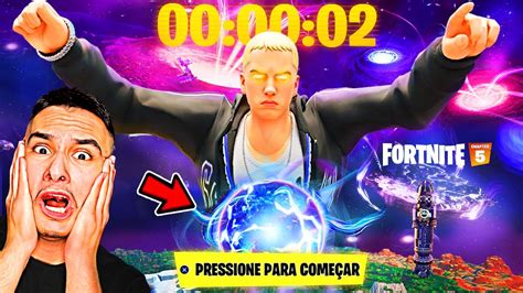 AGORA EVENTO AO VIVO EMINEM NO FORTNITE BIG BANG NOVO CAPITULO