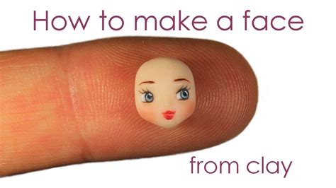 ENG How To Make A Face From Polymer Clay Tutorial YouTube