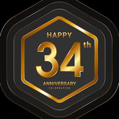 Premium Vector | 34th Anniversary