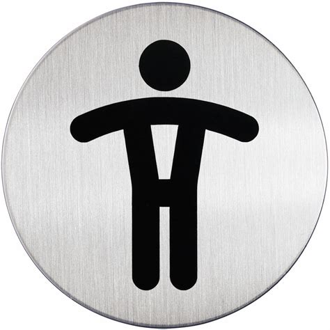 Durable Pictogramme Wc Hommes Diam Tre Mm Argent