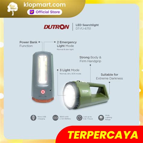 Jual Dutron Senter Led Searchlight Valeo W Dark Green