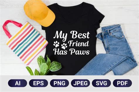 My Best Friend Has Paws Graphic By Designster · Creative Fabrica