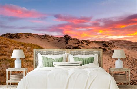 Zonsondergang Vanuit De Duinen Fotobehang