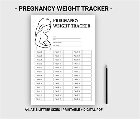 Pregnancy Journal Daily Log For Weight Loss