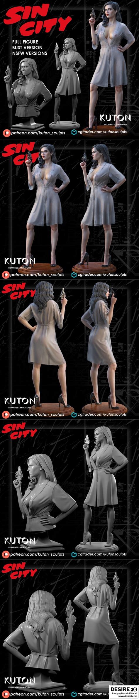 Desire Fx D Models Kuton Eva Green Sin City D Print Model Stl