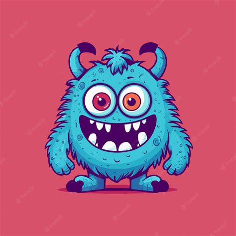 Premium Vector Cute Monster Cartoon Vector Illustration