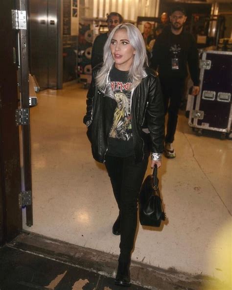 Circus Of Sound — Lady Gaga Out In Her Iron Maiden Rock Shirt Again Lady Gaga Outfits