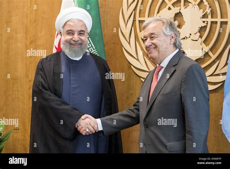 New York Ny Usa 18th Sep 2017 Hassan Rouhani President Islamic