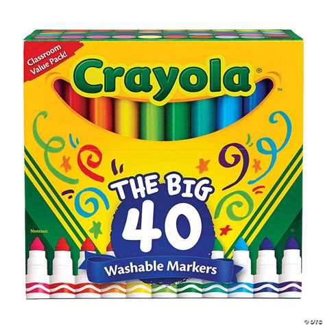 Crayola Washable Markers Broad Line Assorted Colors Pack Of