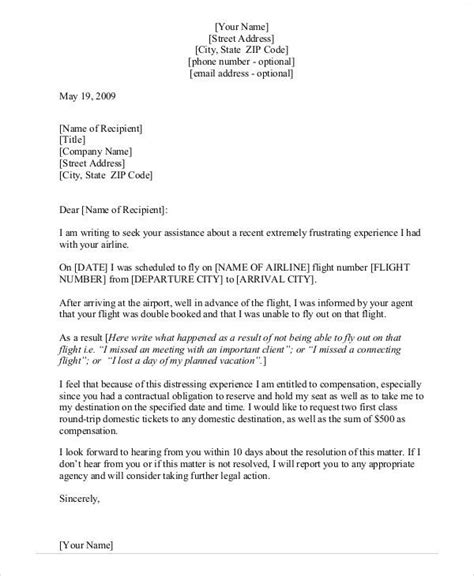 Sample Complaint Letter To Airline For Delayed Flight Sample