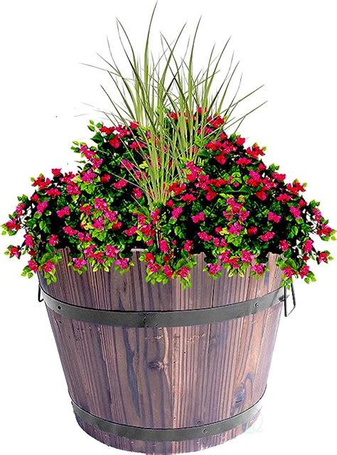 Amazon Extra Large Wooden Whiskey Barrel Planter 18 Dia X 14