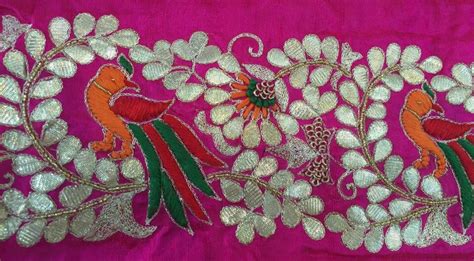 Gota Patti Embroidery Neck Designs Hand Embroidery Designs