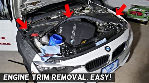 Bmw F30 F31 Engine Compartment Trim Cover Removal Replacement 320i 328i