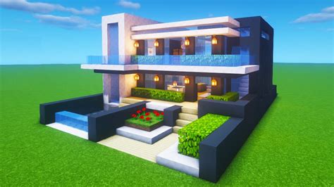 Minecraft Tutorial How To Make A Modern House 7 2020 Tutorial Youtube