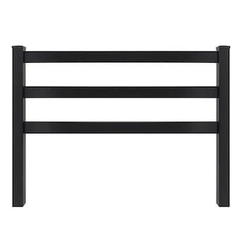 Outdoor Essentials Ranch Rail 5 5 In H X 8 Ft W Black Vinyl Fence Rail