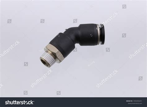 45degree Elbowquick Fitting Joint Pneumatic Pipingisolated Stock Photo