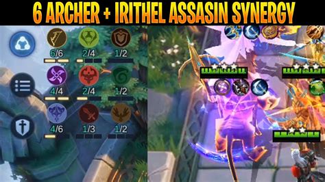 6 Archer IRITHEL ASSASSIN Synergy COMBO Magic Chess Mobile Legend Best