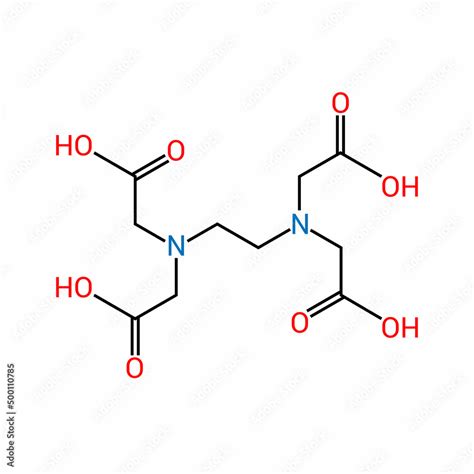 Chemical Structure Of Ethylenediaminetetraacetic Acid Edta