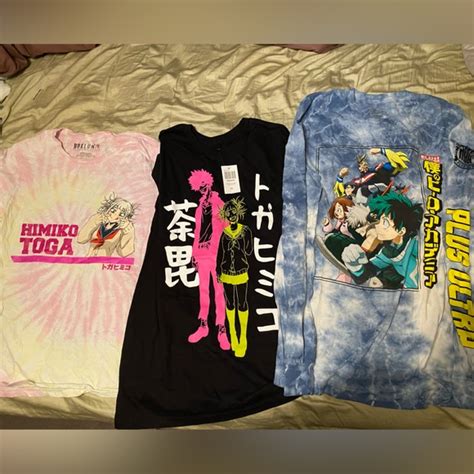 Tops Three Adult Xs My Hero Academia Shirts Himiko Toga Hot Topic Box Lunch Anime Poshmark