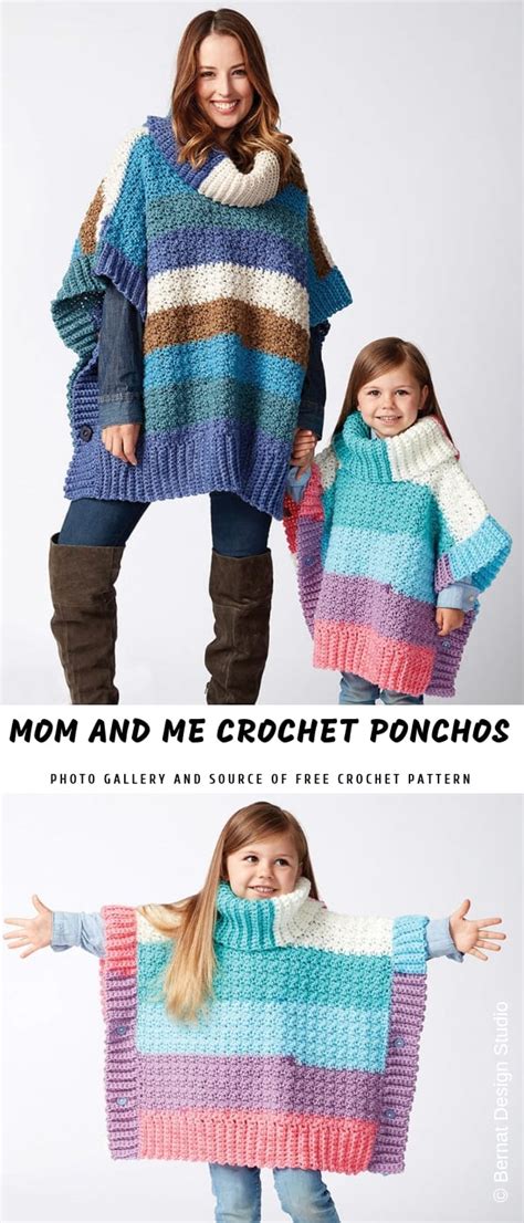 Mom And Me Crochet Ponchos Crochet Poncho Patterns Hot Sex Picture