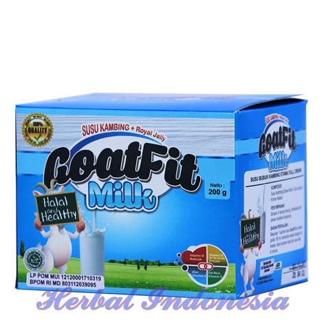 Jual Susu Kambing Etawa Plus Royal Jelly Goatfit Milk Sachet Goat