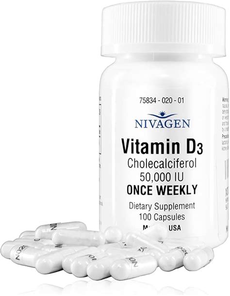 Nivagen Pharmaceuticals Inc Vitamin D3 50000 Iu Capsule