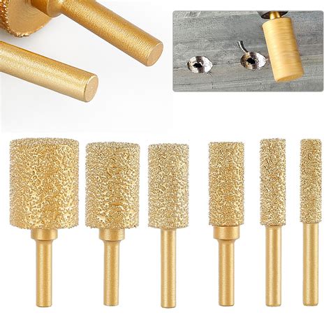 6mm Shank Vacuum Brazed Diamond Burr Head Grinding Rotary File For