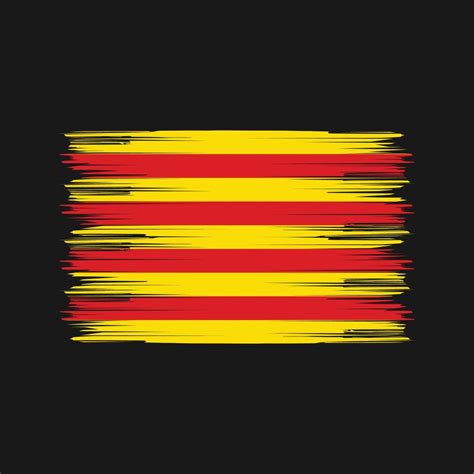 Catalonia Flag Brush National Flag 11165095 Vector Art At Vecteezy