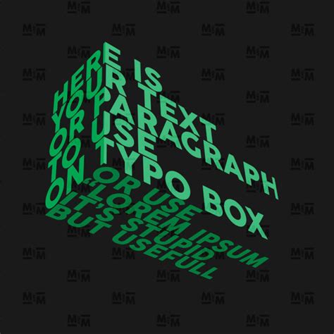 3D Text Box Mockup - Free Download