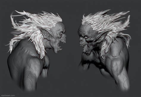 Artstation Beast Luke Starkie 3d Art Sculpture Beast Fantasy