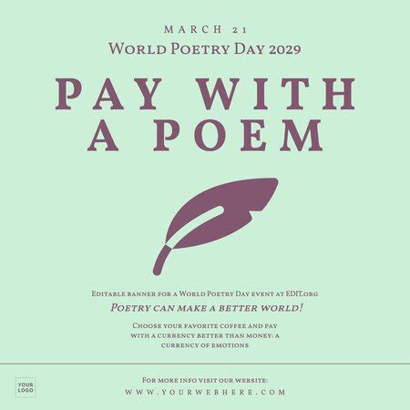 Create a World Poetry Day Poster