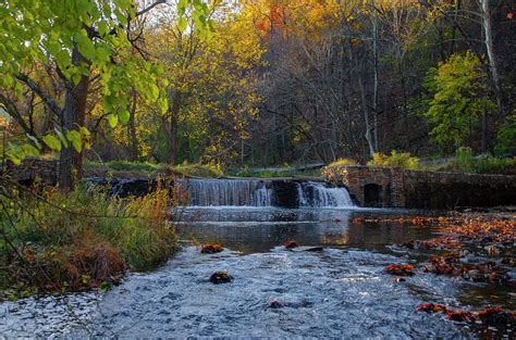 Valley Forge Pennsylvania In Autumn Waterfall Photograph By Bill