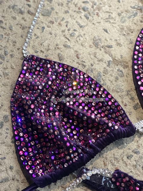 Competition Bikini Set Rhinestone Fitness Npc Ifbb Etsy