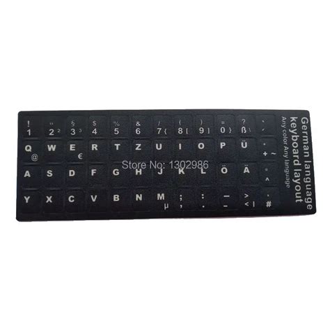 50pcs German Letters Alphabet Learning Keyboard Layout Sticker For ...