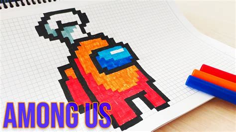 How To Draw Among Us Character Drawing Among Us Handmade Pixel Art