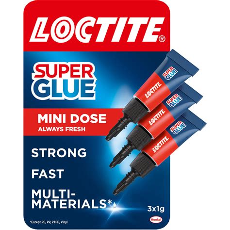 Loctite 3 Pack Original Mini Trio Super Glue 1g Wilko