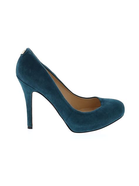 Ivanka Trump 100% Leather Solid Teal Heels Size 8 - 73% off | thredUP