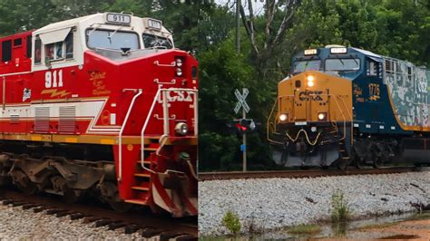 Railfanning 8 10 23 Feat CSX 911 And 1776 On The Memphis Subdivision