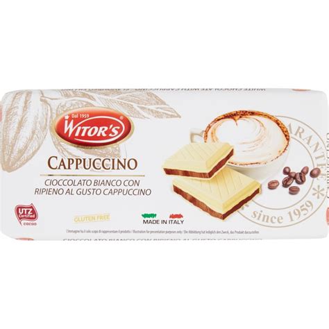 Witor S Tavoletta Di Cioccolato Bianco Ripiena Al Cappuccino Gr