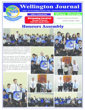 Fillable Online Wellingtonsc Vic Edu Issue 1 6 February 2015