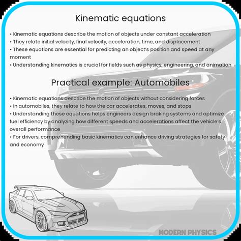 Kinematic Equations | Motion Analysis, Speed & Time