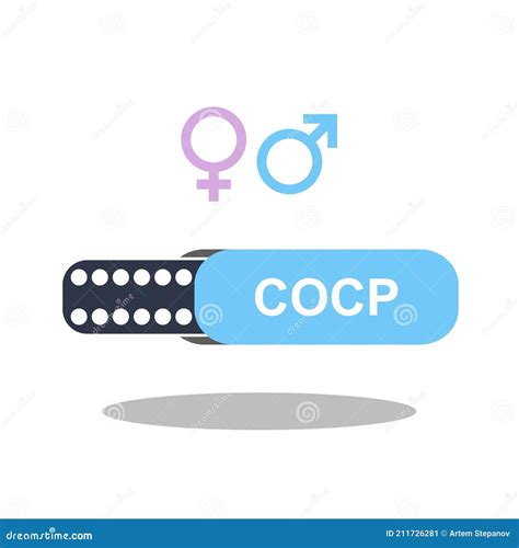 Oral Contraceptive Pills Icon Birth Control Blister Symbol Stock