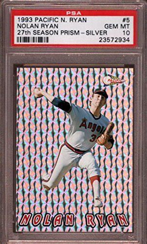 1993 PACIFIC NOLAN RYAN 27th SEASON PRISM SILVER 5 HOF