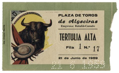 Lot Detail Ernest Hemingway S Own Bullfighting Ticket From June