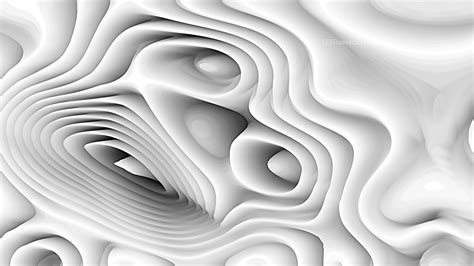 White 3d Abstract Curved Lines Background