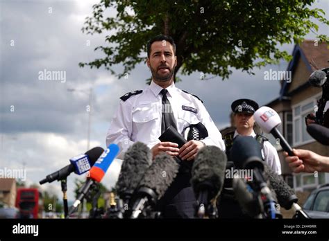 Chief Superintendent Stuart Bell Reads A Statement To The Media Near