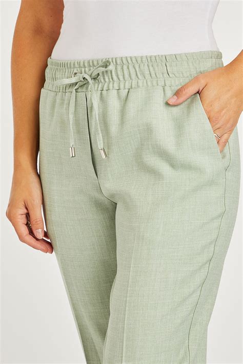 Straight Leg Elasticated Trousers Bonmarché