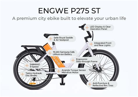 Engwe P St Electric Bike White Europe