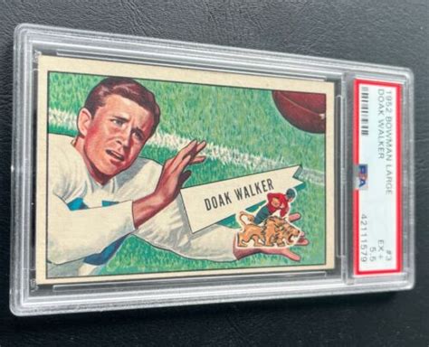 1952 BOWMAN LARGE 3 DOAK WALKER LIONS HOF PSA 5 5 EX EBay