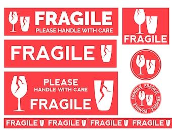 Printable FRAGILE Sticker Template For Your 30 Per Page Label Etsy